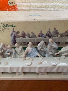 Vintage Classic Treasures of Roman Inc Glazed Porcelain The Last Supper
